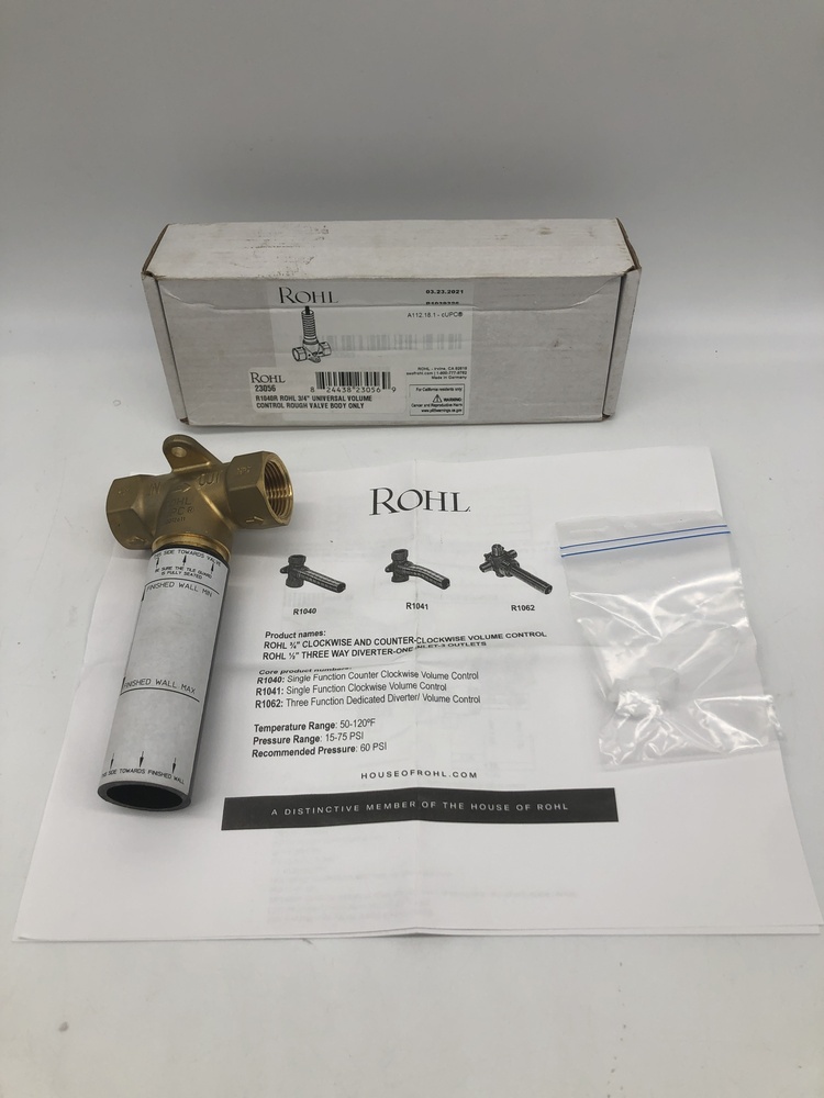 Rohl R1040R Concealed Rough Shower Volume Control Valve,  3/4-Inch