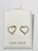  14K HEART SHAPED EARRINGS