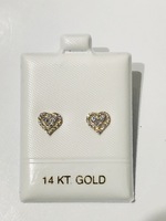 14K HEART EARRINGS